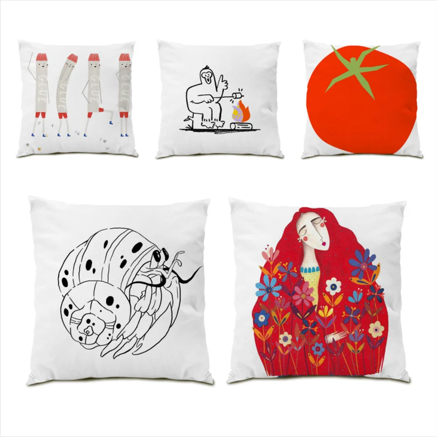 

Cushion Covers 45x45 Simple Pillow Covers Decorative Ornamental Pillows for Living Room Polyester Velvet Fabric Fashion E0415