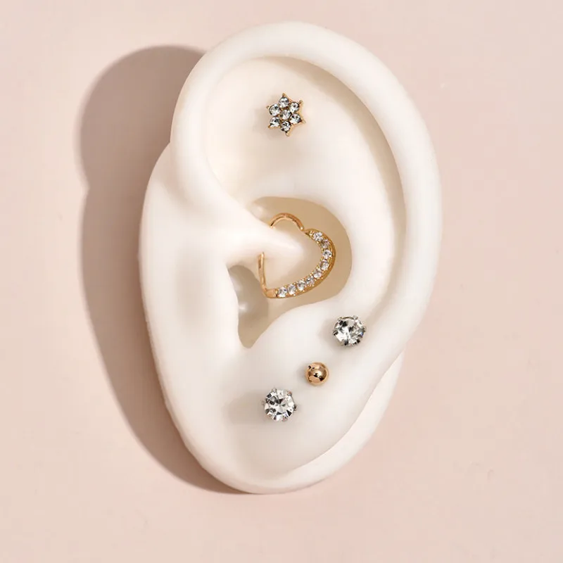 

Creative Full Diamond Stud Earrings for Women Jewelry Personality Gift