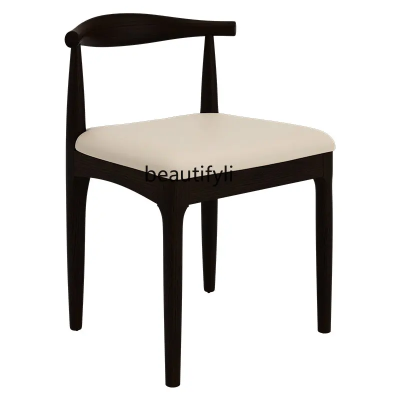 

yj Ox Horn Chair Ash Dining Chair Nordic Stool Armchair Modern Minimalist Desk Chair