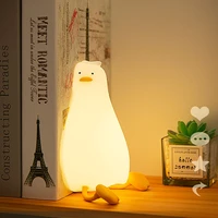 led night light duck lamp usb chargeable silicone pat night lamp chirstmas light for children kids mother girl gift baby bedroom