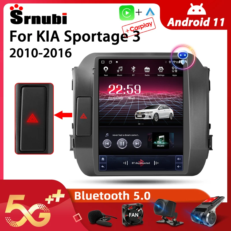 

Автомагнитола Srnubi Android 11,0 для KIA Sportage 3 2010-2016, мультимедийное видео 2Din, 4G, Wi-Fi, навигация Carplay, 9,7 дюйма, головное устройство