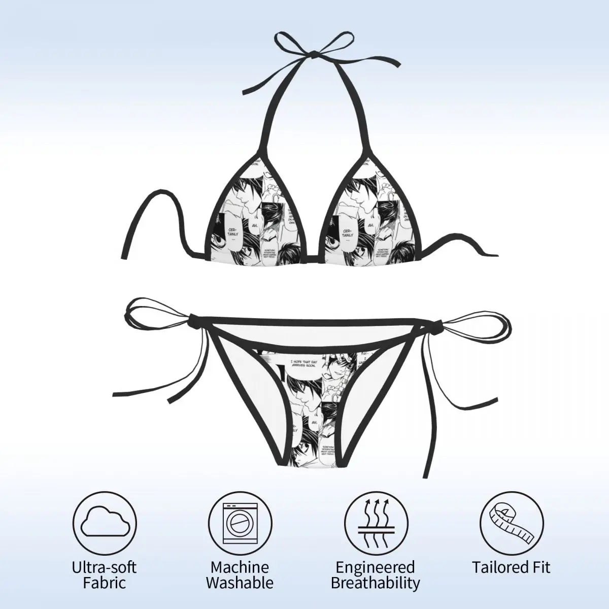 Новый сексуальный комплект бикини Death Note L Lawliet купальники аниме ноутбук женская