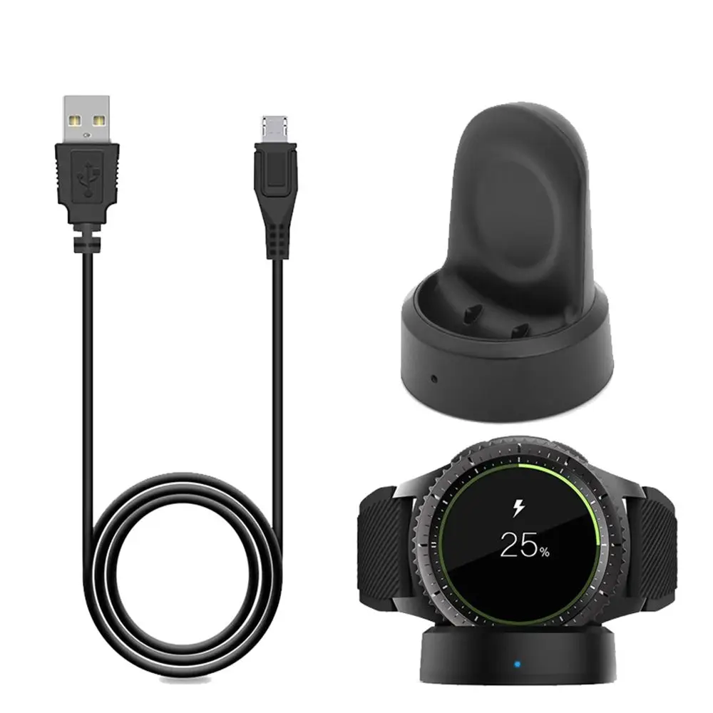 

Portable Charging Dock USB Watch Charger Compatible for Samsung Galaxy 42mm R810/46mm R800 /S4 Efficient Smartwatch Charger