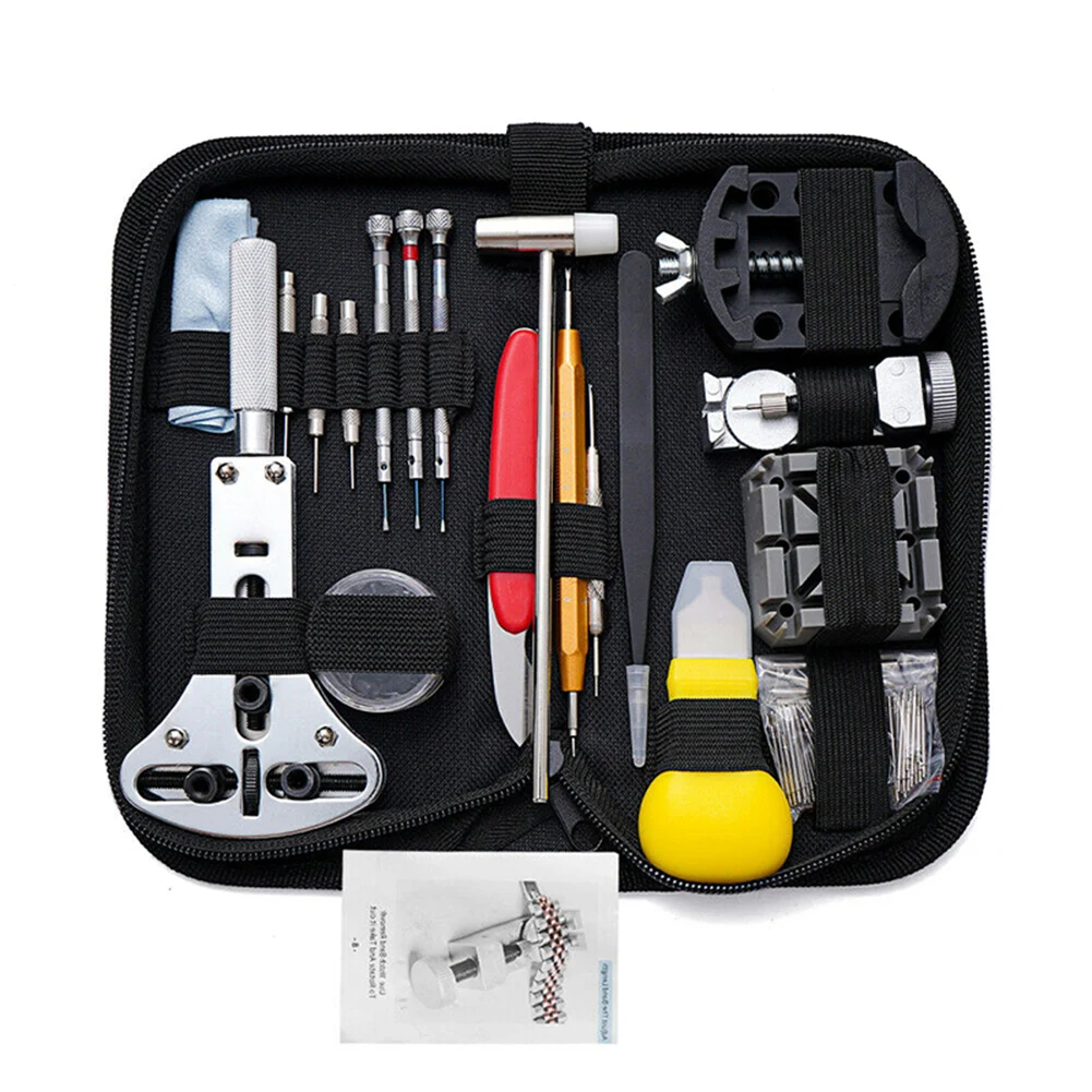 

151 Pcs Watch Repair Tool Kit Case Opener Link Spring Bar Remover Portable Tool