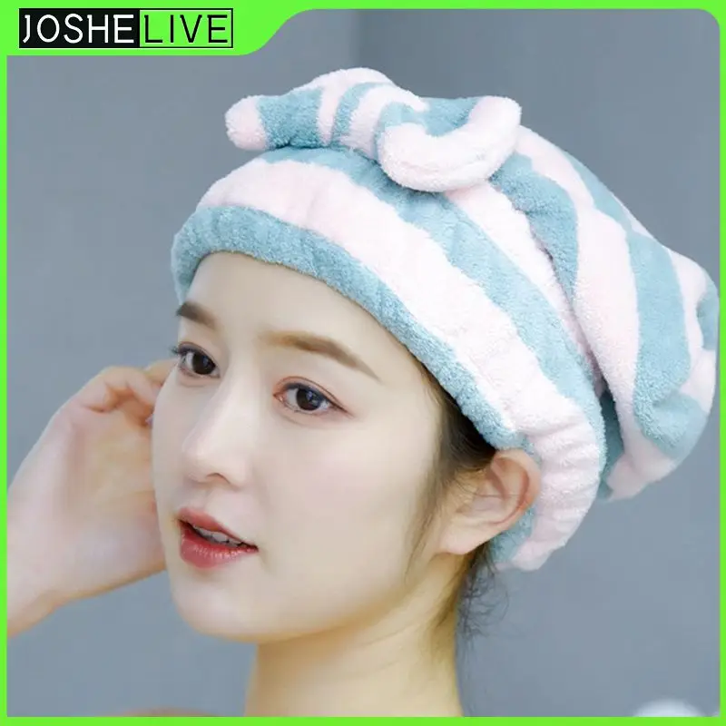 

Шапка из полиэстера для сухих волос, мягкая и удобная шапка из кораллового флиса, воздухопроницаемая, не наполняет волосами, для душа