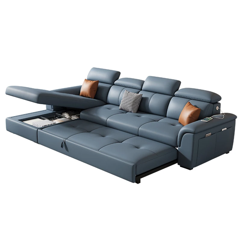 Диван-кровать складной деревянный с USB-зарядкой удобная мебель для гостиной