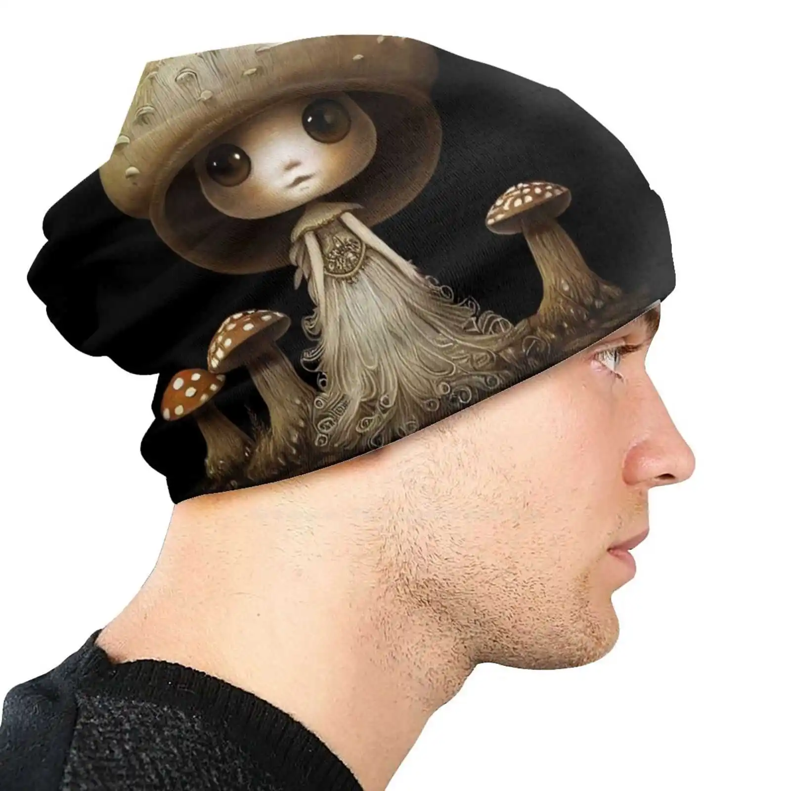 Вязаная шапка в виде Феи грибов Теплая Шапка-бини уличные шапки Милая для девушек