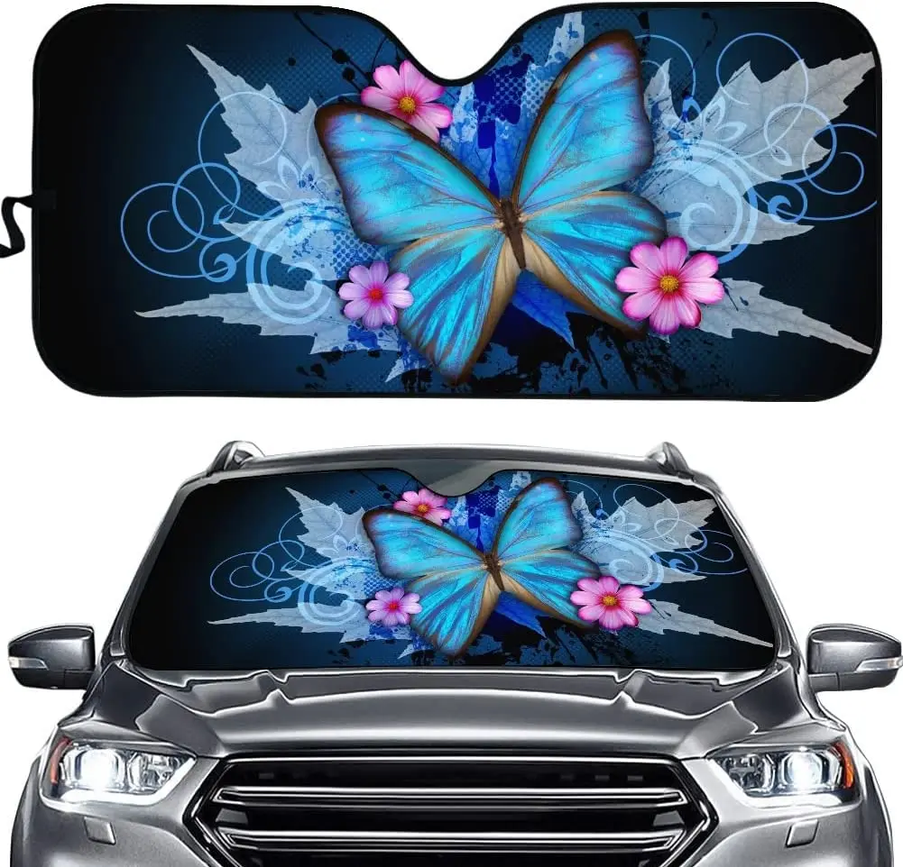 

Butterfly Car Windshield Visor Fun Visor Universal Fit Foldable Car UV Reflector Visor