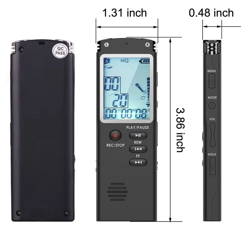 

8G/16G/32G Voice Dictaphone Digital Voice Recorder Audio Pen Microphone MP3 Player Telephone Recording