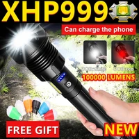 700000 glare super xhp999 powerful led flashlight torch xhp90 high power usb rechargeable tactical flash light 18650 led lantern