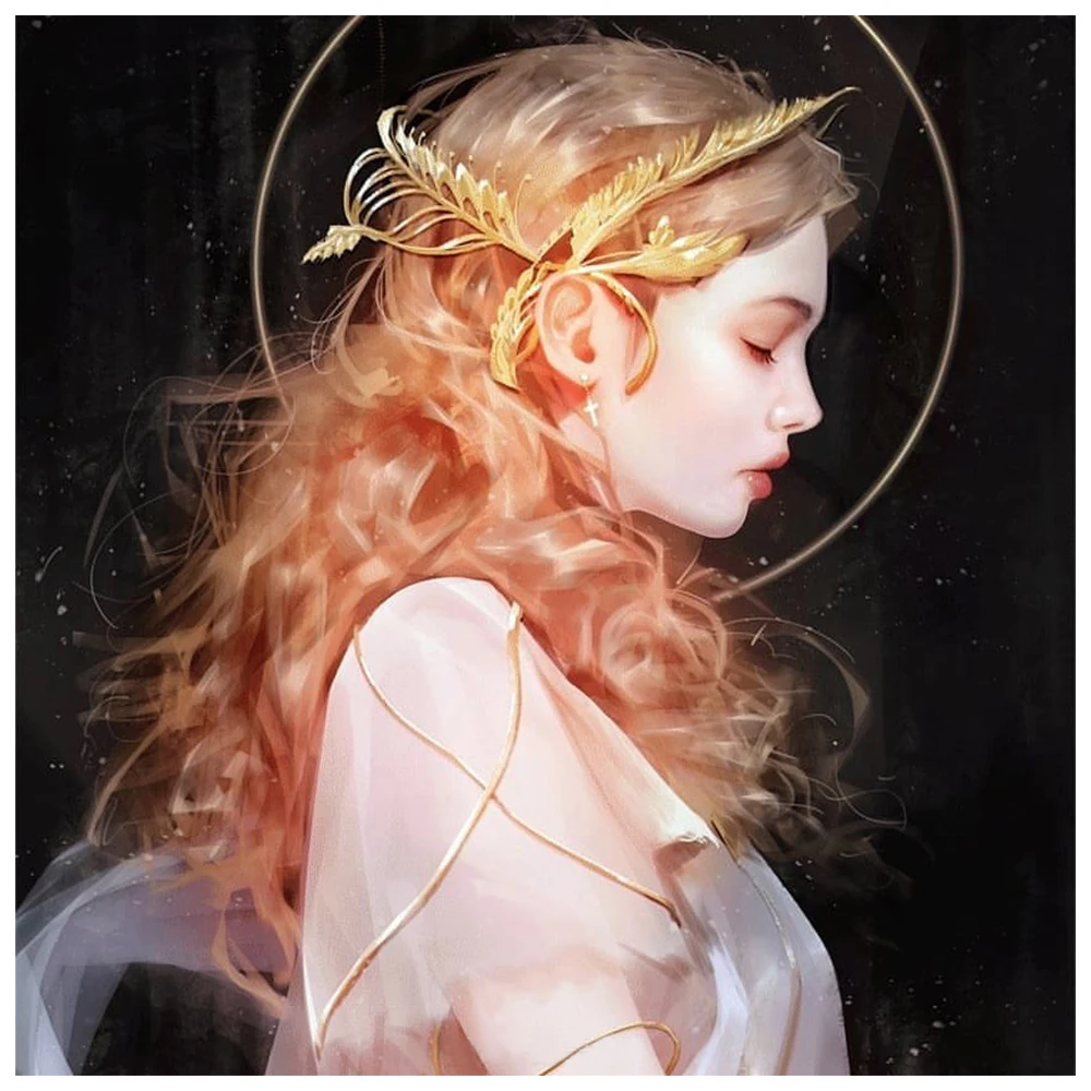 

5D DIY алмазная живопись девушка портрет круглая/квадратная Алмазная вышивка фотография искусства домашний декор