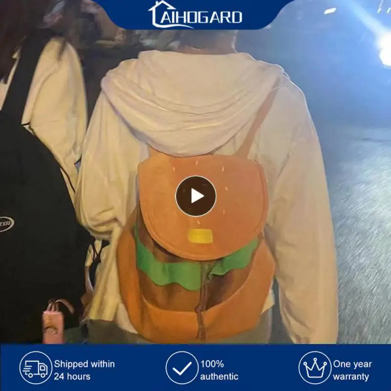 

Cartoon Kids Plush Backpack Cartoon Cute Childrens Schoolbag Velvet Beam Mouth Rope Backpack Hamburg Backpack Backpack