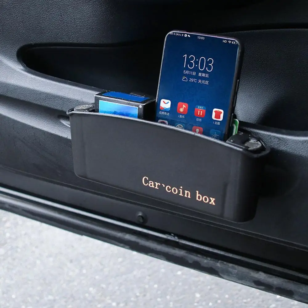 

Car Auto Door Side Hanging Garbage Coin Case Plastic Phone Holder Storage Box 2020