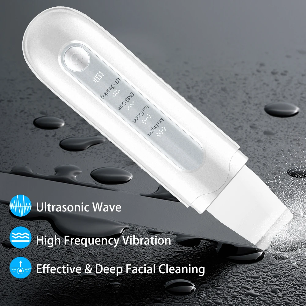 

Hot Sale household ultrasonic nano-ion deep cleaning facial pores exfoliating and beauty shoveling instrument
