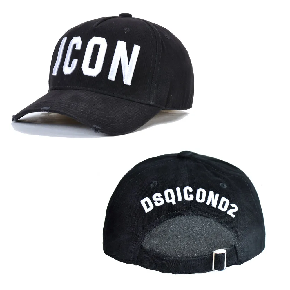 DSQICOND2 Brand DSQ 100% Cotton Baseball Caps ICON Letters High Quality Cap Men Women Customer Design Hat Black Cap Dad Hats