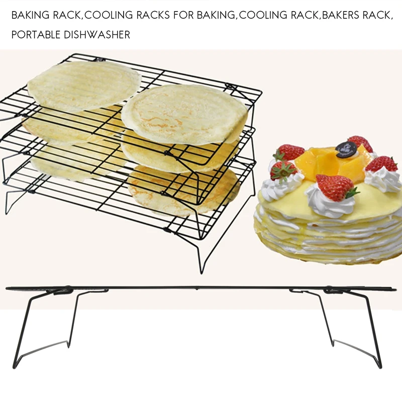 3-слойная штабелируемая охлаждающая стойка металлическая для охлаждения торта
