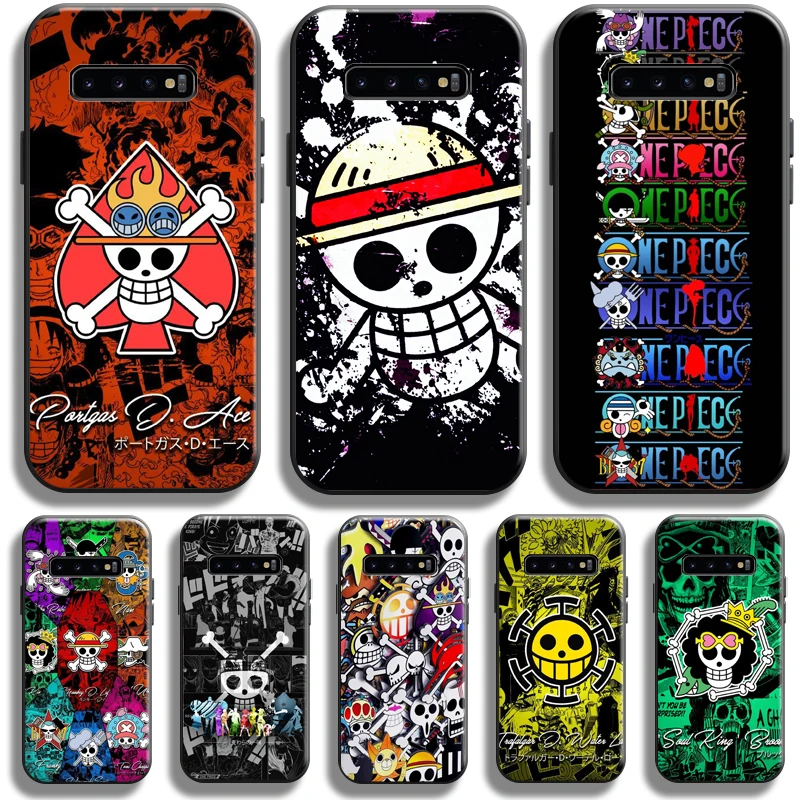 

Anime One Piece Skull Logo Phone Case For Samsung Galaxy S10 S10 Plus S10 Lite S10E Samsung S10 5G Back Funda Coque