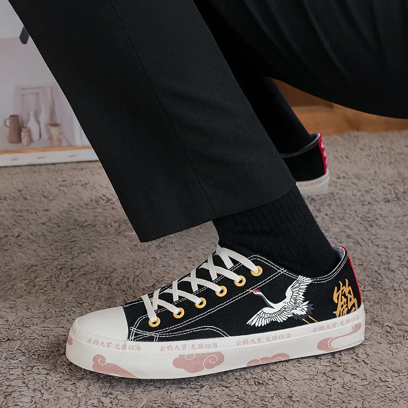 Парусиновая обувь для мужчин и женщин в азиатском китайском стиле уличная модная