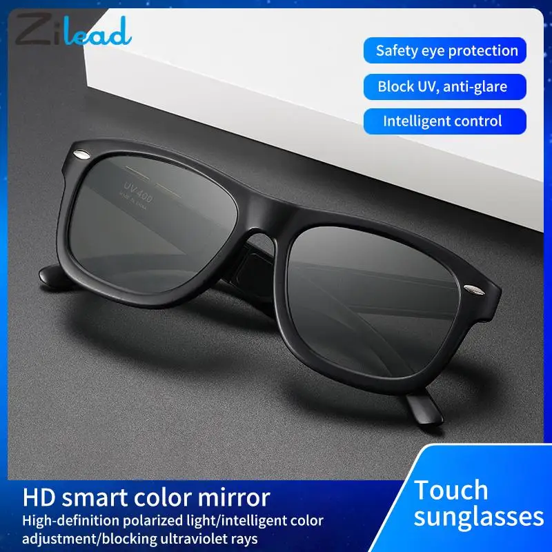 

Zilead 7-level Adjustable Color-changing Sunglasses Fashion Men Women Polarized LCD Smart Touch Color Change Sunglasses UV400