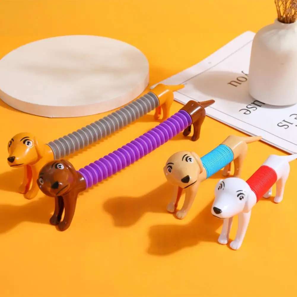 

Useful Cute Dachshund Dog Stretch Vent Toy Retractable Toy Plastic Stretchable Head Tail