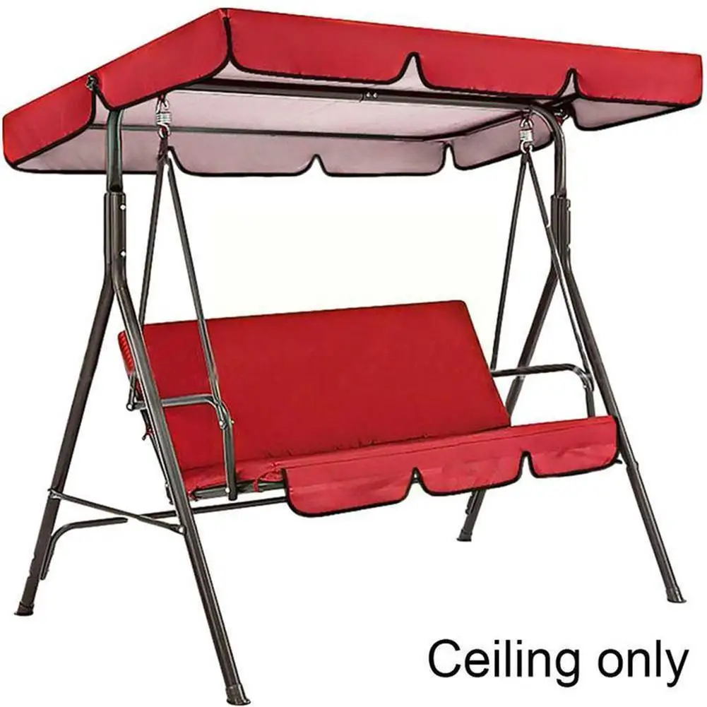 Outdoor Garden Courtyard Outdoor Swing Chair Rain-Proof Swing Oxford Canvas Sun Cover Roof Canopy Top Protection Waterproof L7Q2