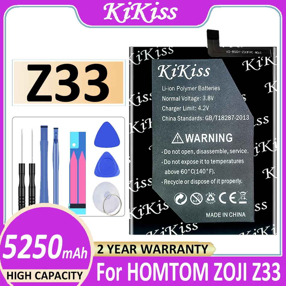 

Аккумулятор KiKiss емкостью 5250 мАч для телефона, аккумулятор большой емкости Zoji Z33 + код отслеживания