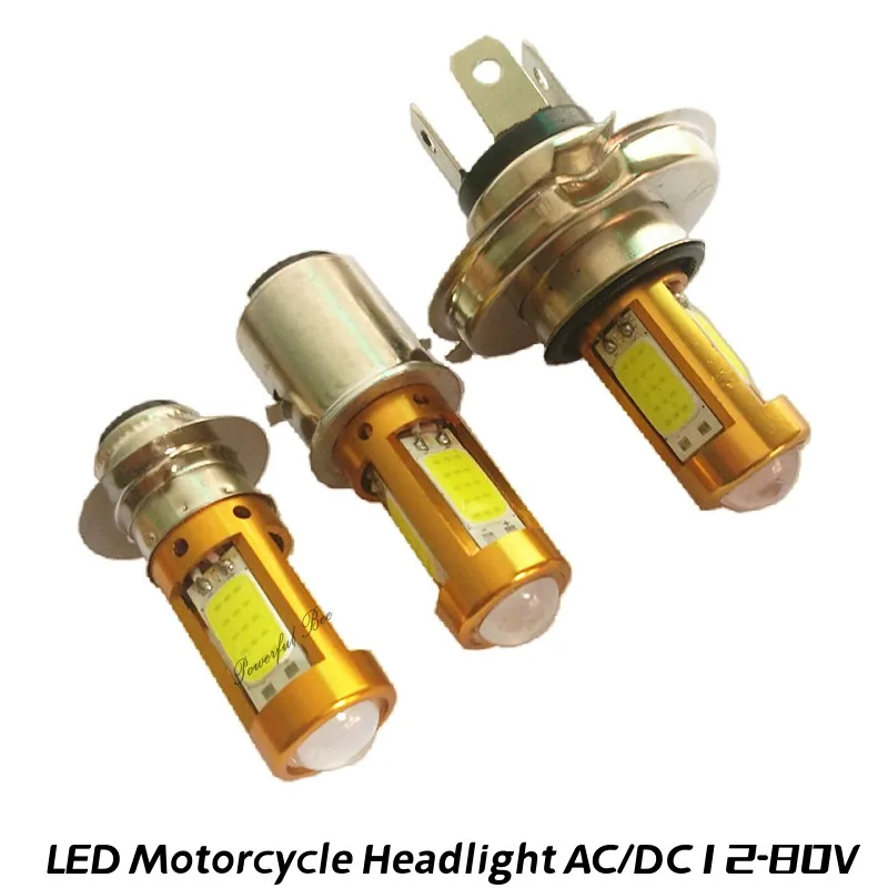

Motorcycle motorbike LED headlight bulb 39W high power 4COB cold white H4 BA20D H6/p15d Hi/Lo beam headlamp AC/DC12-80V