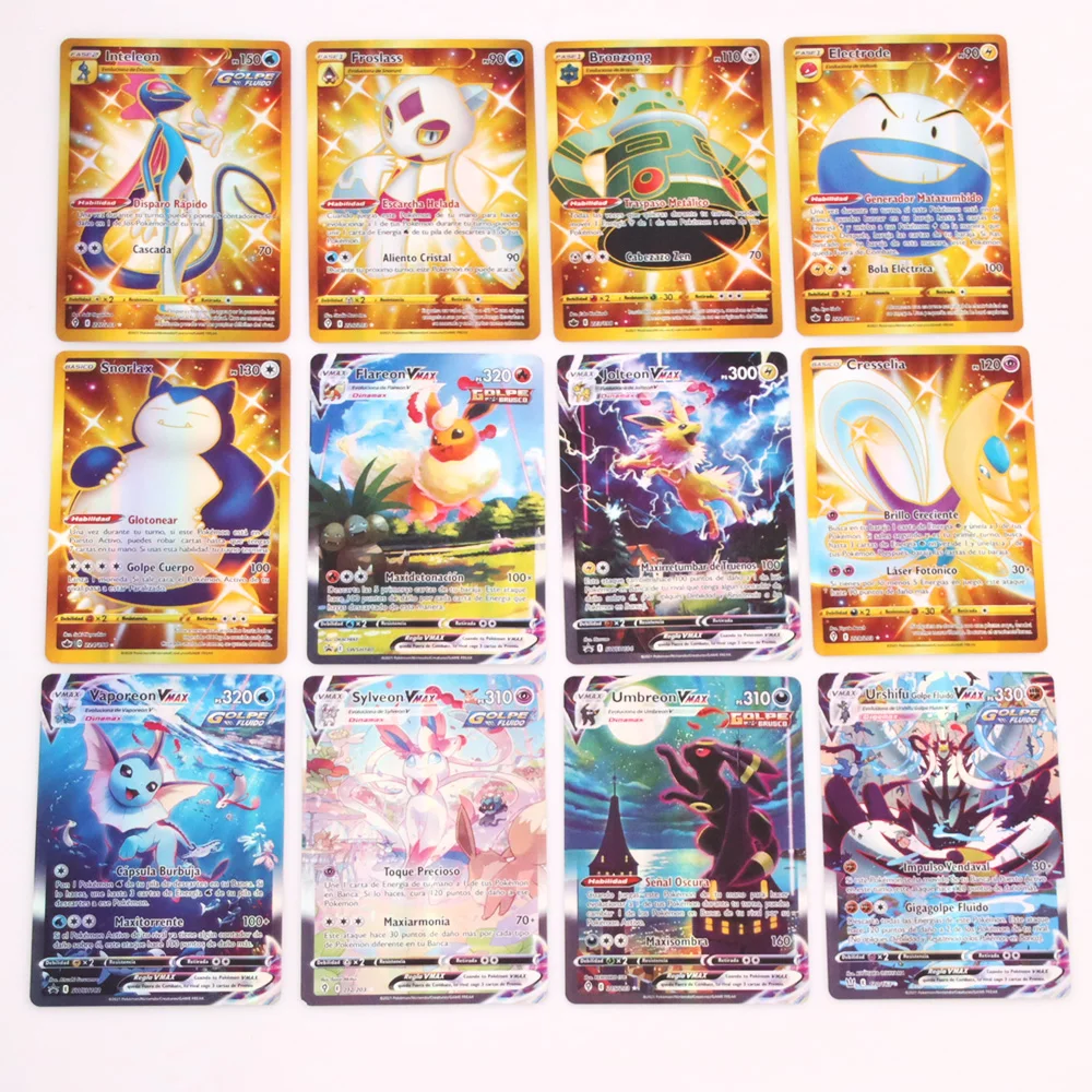 150-300 шт испанская карта Pokemon Vmax V max GX EX Battle Card Game | Игрушки и хобби