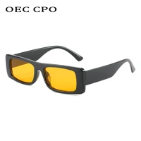 oec cpo vintage rectangle sunglasses women fashion small square sun glasses female uv400 shades eyewear brand designer oculos