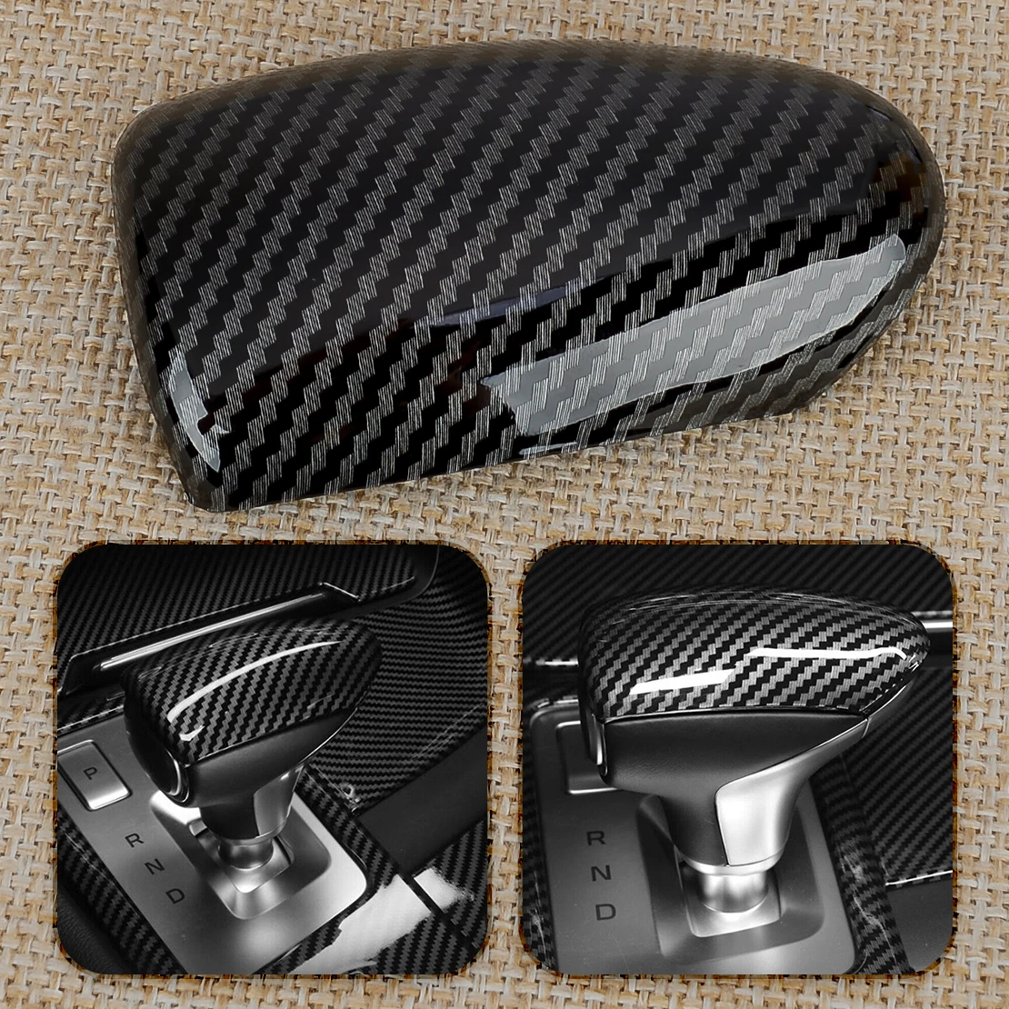 Внутренняя ручка переключения передач автомобиля, накладка из черного углеродного волокна, ABS, подходит для Hyundai Genesis G70 2019 2020 2021 2022 2023