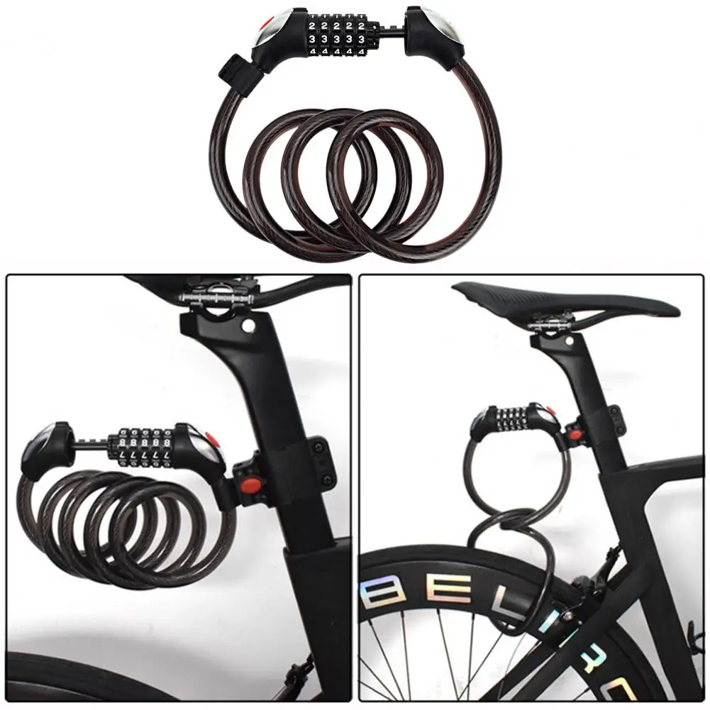 

Удобный велосипедный замок безопасности, гибкий портативный замок цепи для велосипеда, замок с ключом для горного велосипеда