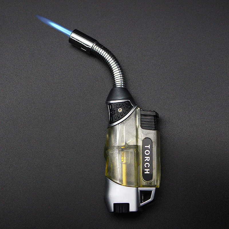 

BBQ Kitchen Cooking Transparent Visibl Gas Lighter Windproof Gas Cooker Torch Turbine Spray Gun Jewelry Metal Welding Lighter