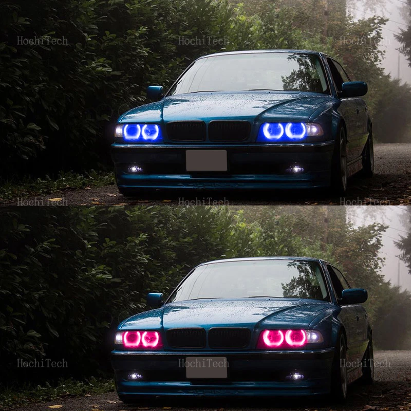 RGB многоцветные световые кольца APP управление DRL светодиодный комплект