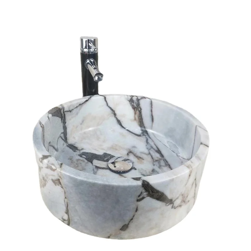 

Milas Lilac White Marble Bathroom Sink