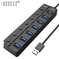 accezz usb hub 3 0 high speed usb splitter 47 ports expander multi port with switch for u disk pc computer laptop mac windows