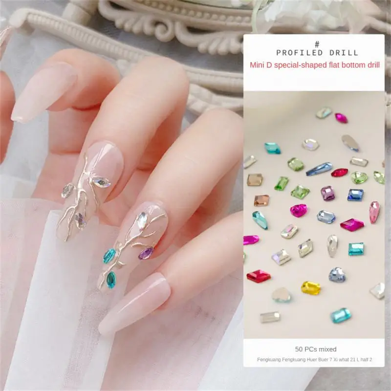 Мини-сердце с плоским основанием для ногтей Фотоэлементы Горячие стеклянные