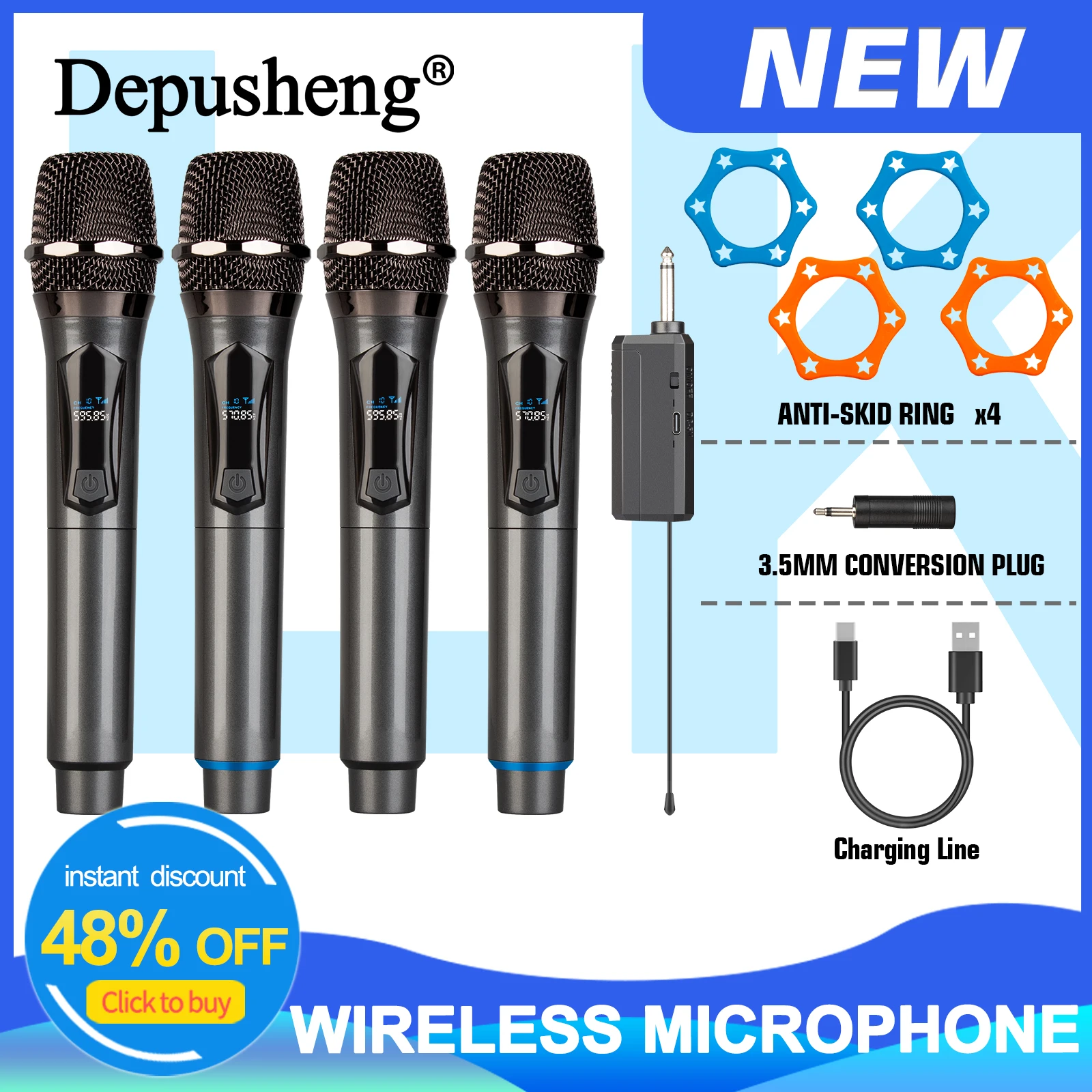 Беспроводной микрофон серии LK Динамический ручной Depusheng Караоке Микрофон с