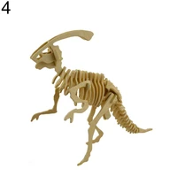 for kids funny educational toy 3d simulation dinosaur skeleton puzzle diy wooden for kids