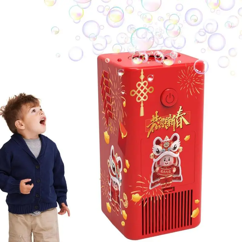 

Firework Bubble 10 Holes Firework Bubble Blower Toy for Adult with Light & Music Electric Bubble Maker Machine Toy for Lawn Park