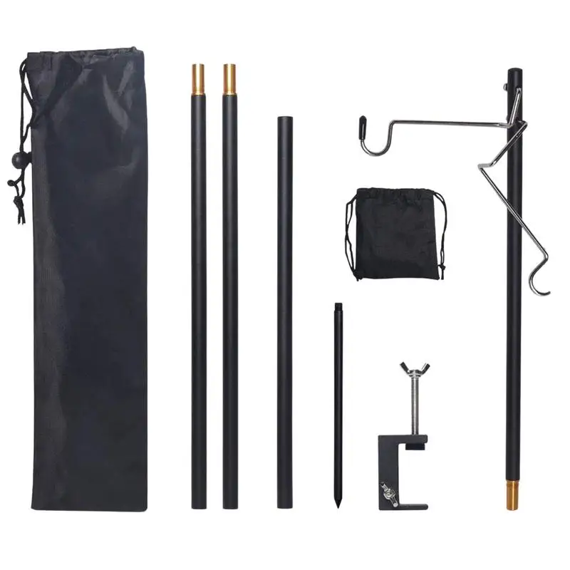 

Lantern Hanger Stand Folding Light Stand Portable Lighting Holder Adjustable Lightweight Lantern Post Pole Hanger Foldable