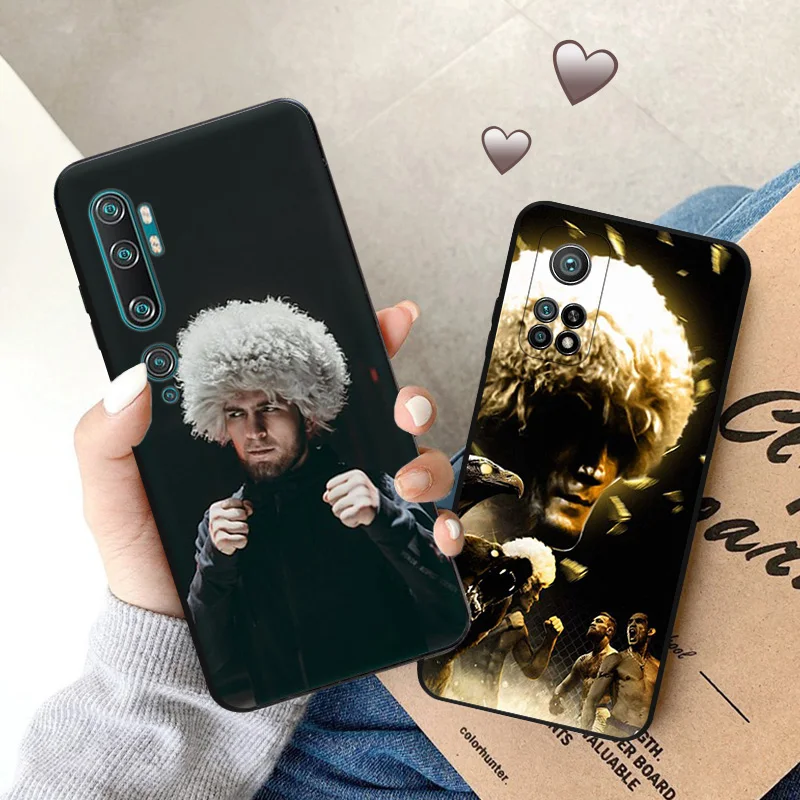 Ультратонкий черный чехол KHabib Nurmagomedov для телефона Redmi Note13 4G 12s 12c 13c Note12 Xiaomi 13 12 Lite