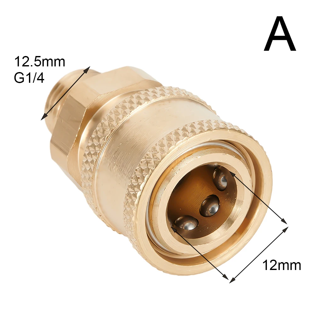 

Adapter Quick Connector Garden Copper Garden Joints Pressure Washer Coupling Quick Release Quickly Disassemble