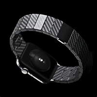 fashion carbon fiber watch strap for apple watch 7 se 6 5 4 3 lightweight link bracelet watchband for iwatch 38 40 42 44 42 45mm