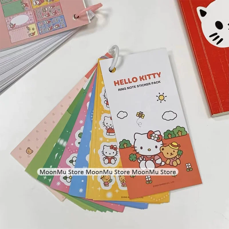MINISO Hello Kitty Kuromi мультяшные наклейки для автографов унисекс бумажные готовые