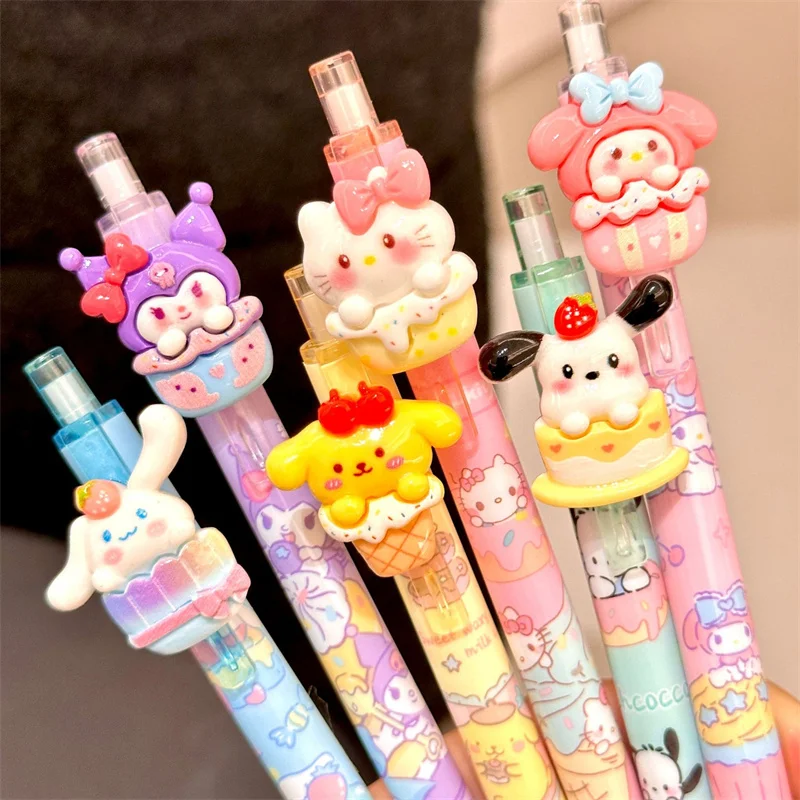 Фото 36 шт./лот Sanrio Kuromi Cinnamoroll гелевая ручка милая Pochacco 0,5 мм черные чернила нейтральные ручки рекламный подарок офисные школьные принадлежности №2