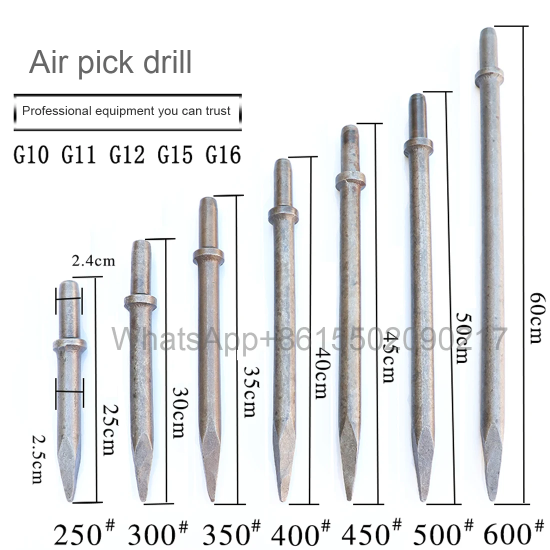 

Air pick drill G10 G11 G12 G13 G15 G16 open mountain air pick tip rock drill air compressor air pick accessories
