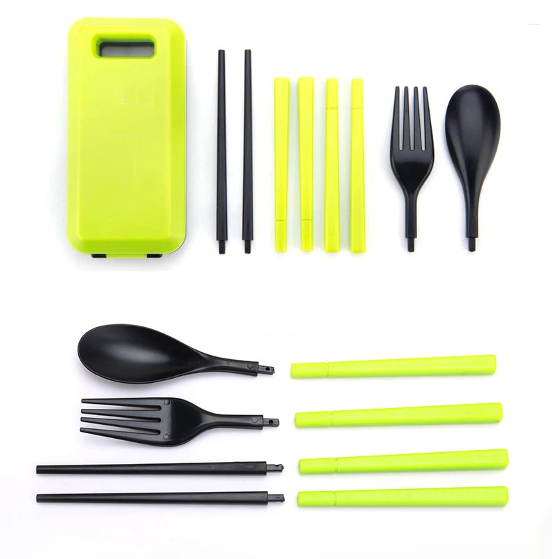 

4 шт. столовые приборы, искусственная ложка, палочки для еды, многоразовые портативные столовые приборы для пикника, столовые приборы