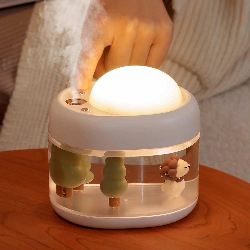 

500ml USB Humidifier Cute Starry Sky Atmosphere Light Rotating Projection Humidifiers Aroma Diffuser Home Essential Oil Diffuser
