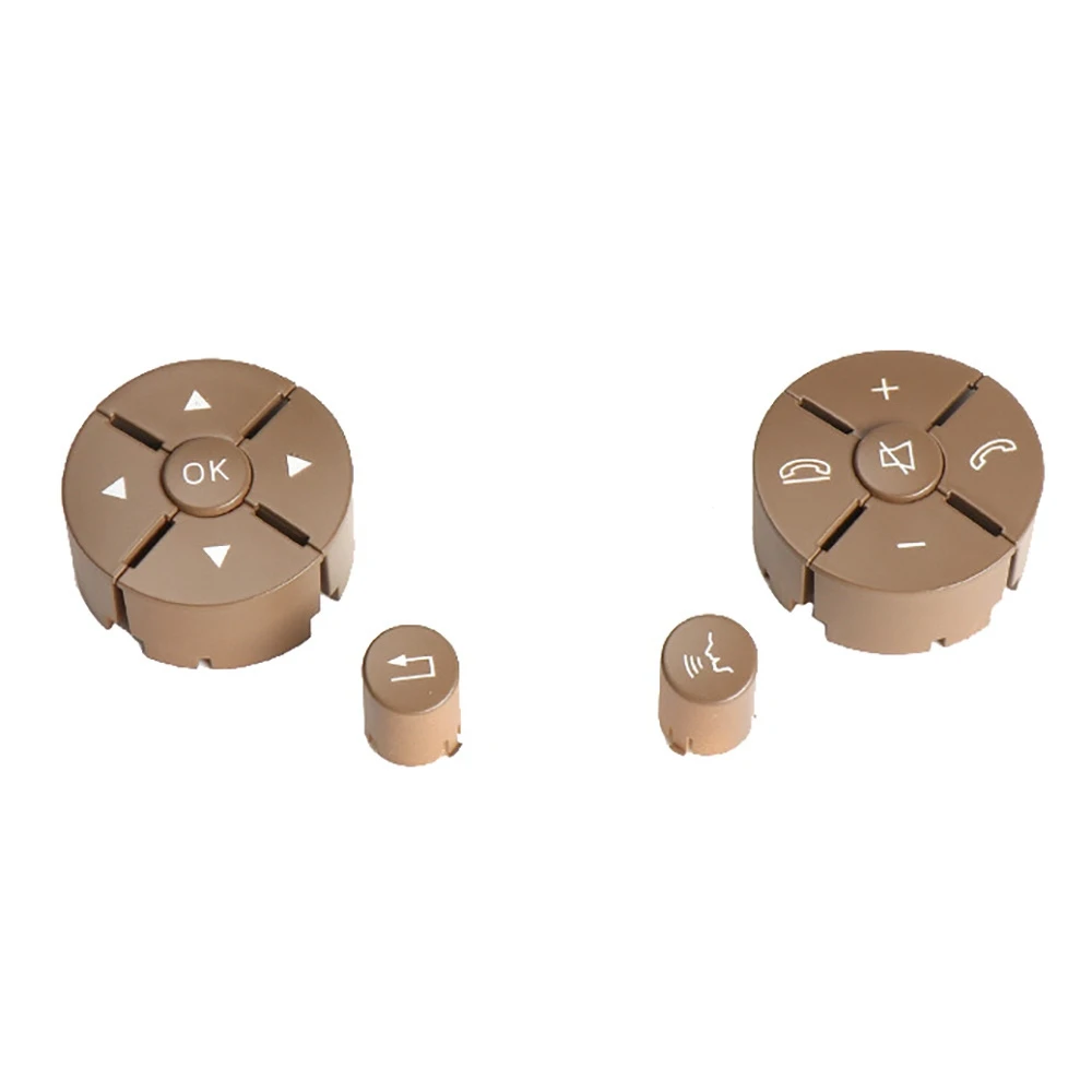 

Автомобильный левый и правый переключатель рулевого колеса, кнопка управления, комплект накладок для Benz Mercedes W204X204W212, бежевый