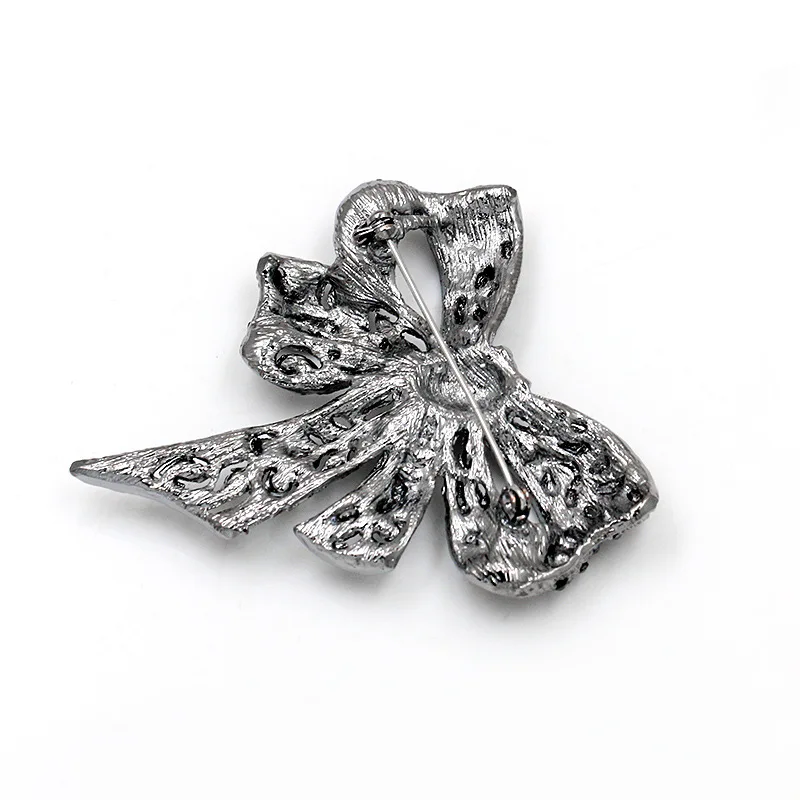 Trendy High Grade Black Pearls Brooches For Women Vintage Charm Jewelry Party Wedding Gifts Inlaid Rhinestone Flower Brooch Pins